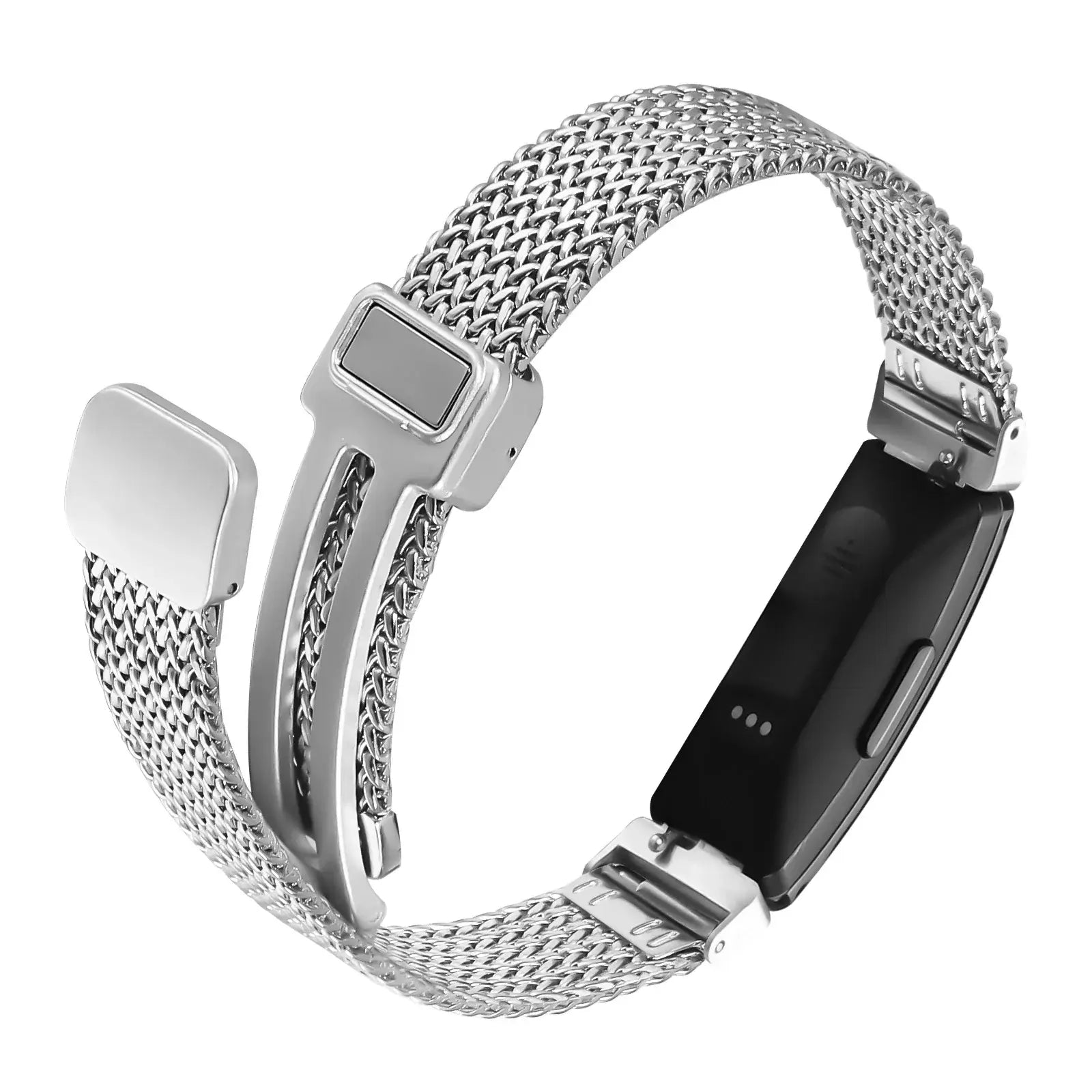Fitbit Inspire 2, 1, HR Stainless Steel Band - Mesh Design