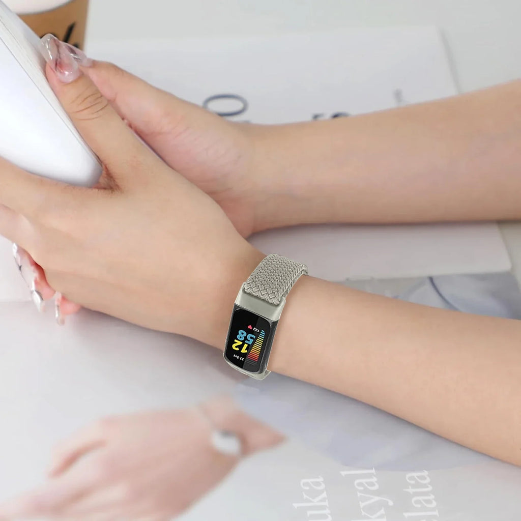Fitbit Charge 5 6 Braided Band With Magnetic Buckle