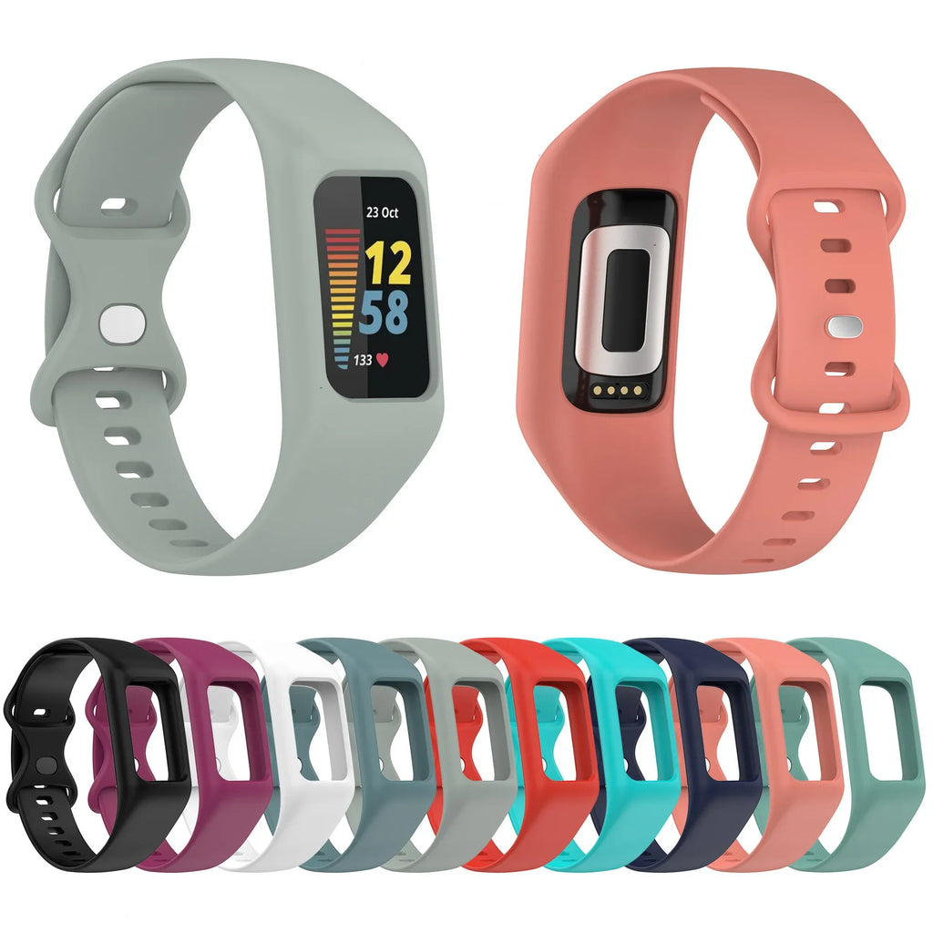 Fitbit Charge 6 5 4 3 Silicone Sports Band