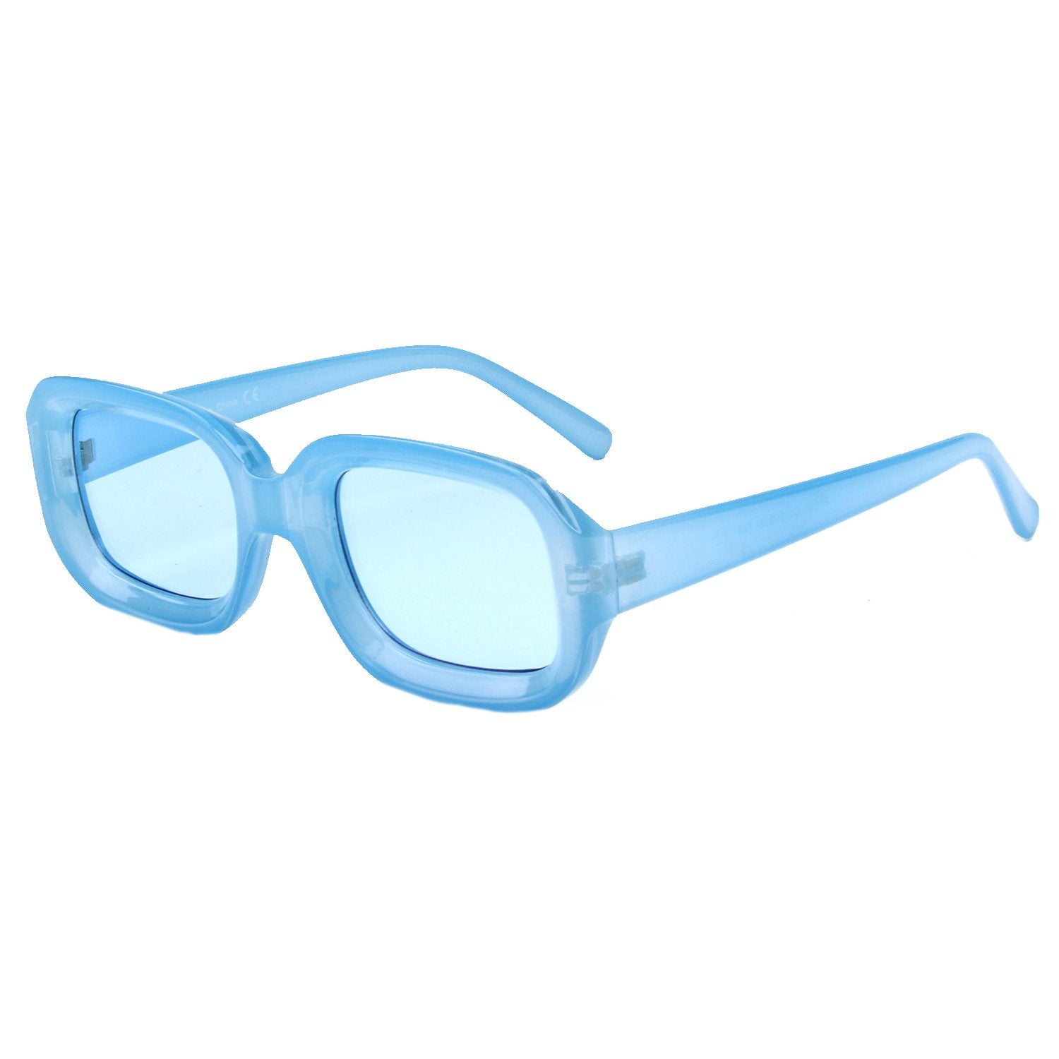 Retro Oversized Square Sunglasses Chunky 90s Bold Frame