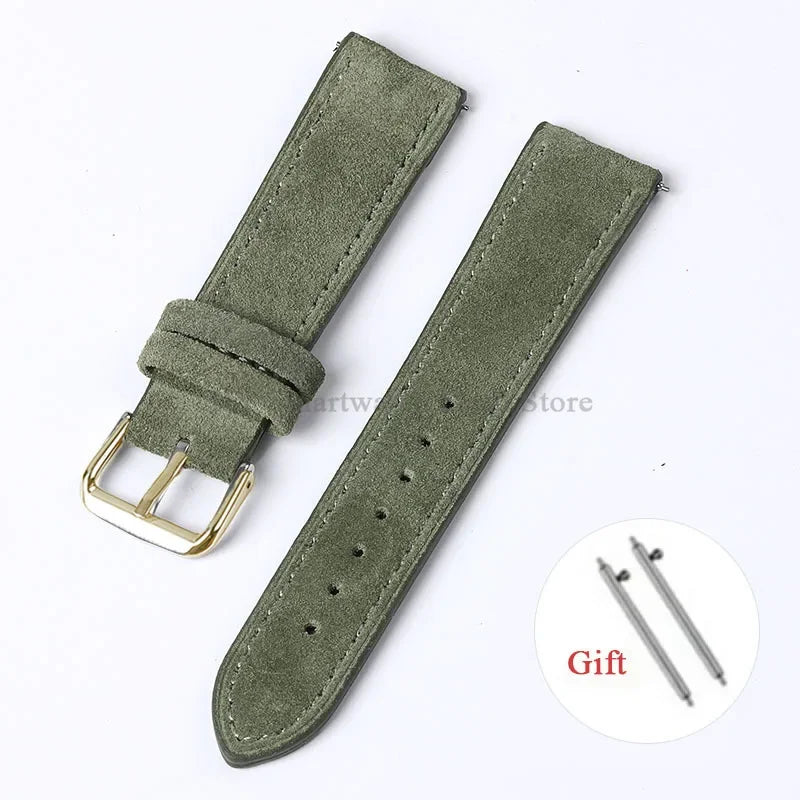 OnePlus Smartwatch Vintage Suede Leather Band Quick Release Strap