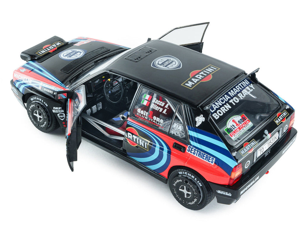 Lancia Delta HF Integrale #1 A. Sacco - A. Ollero "Miki Biasion Martini Racing Rallye Monte Carlo 1990 Tribute" FIA Historic Rally (2026) "Competition" Series 1/18 Diecast Model Car by Solido