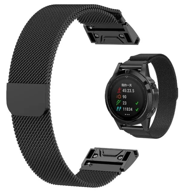 Garmin Metal Milanese Band - Magnetic, Stylish, Comfortable