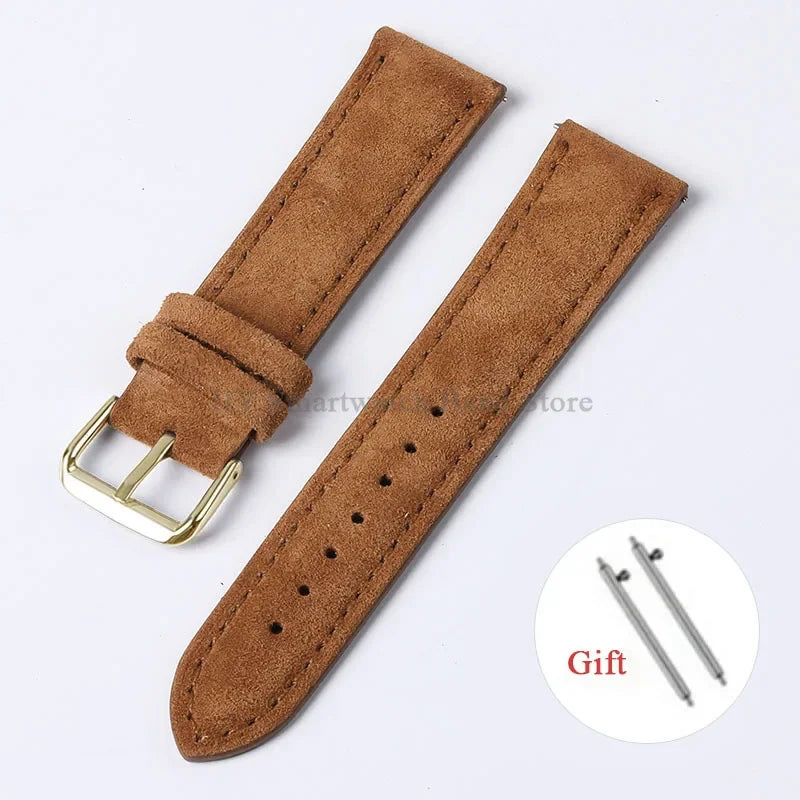 OnePlus Smartwatch Vintage Suede Leather Band Quick Release Strap