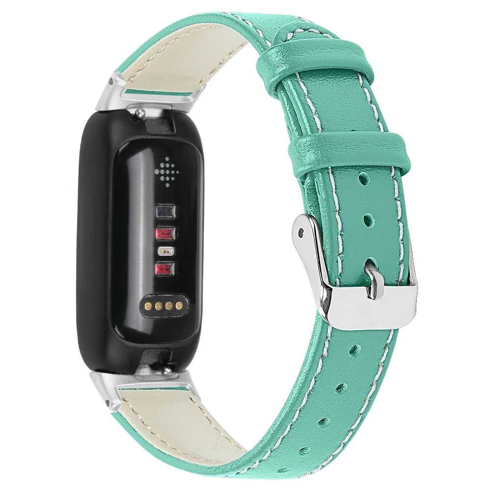 Fitbit Inspire 3 Leather Band - Stylish and Breathable Strap