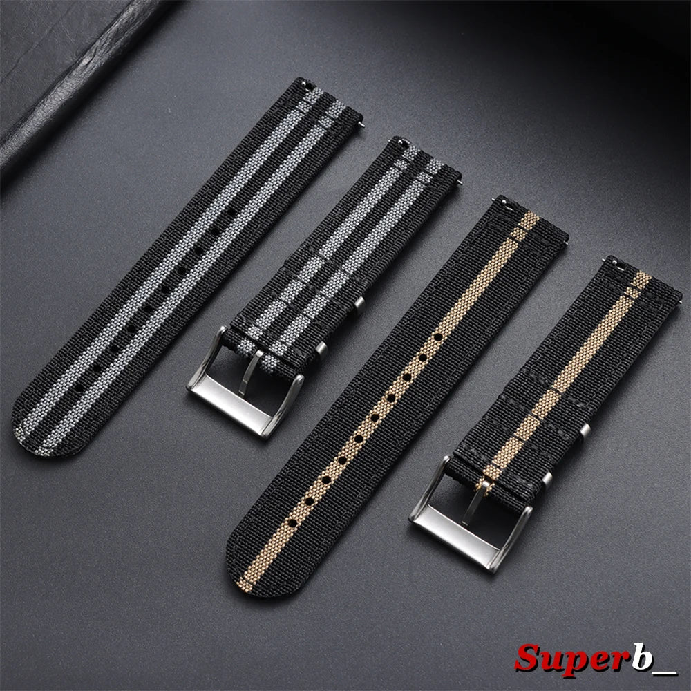 Polar Ribbed Nylon Watch Band - Quick Release Strap For Polar Watches