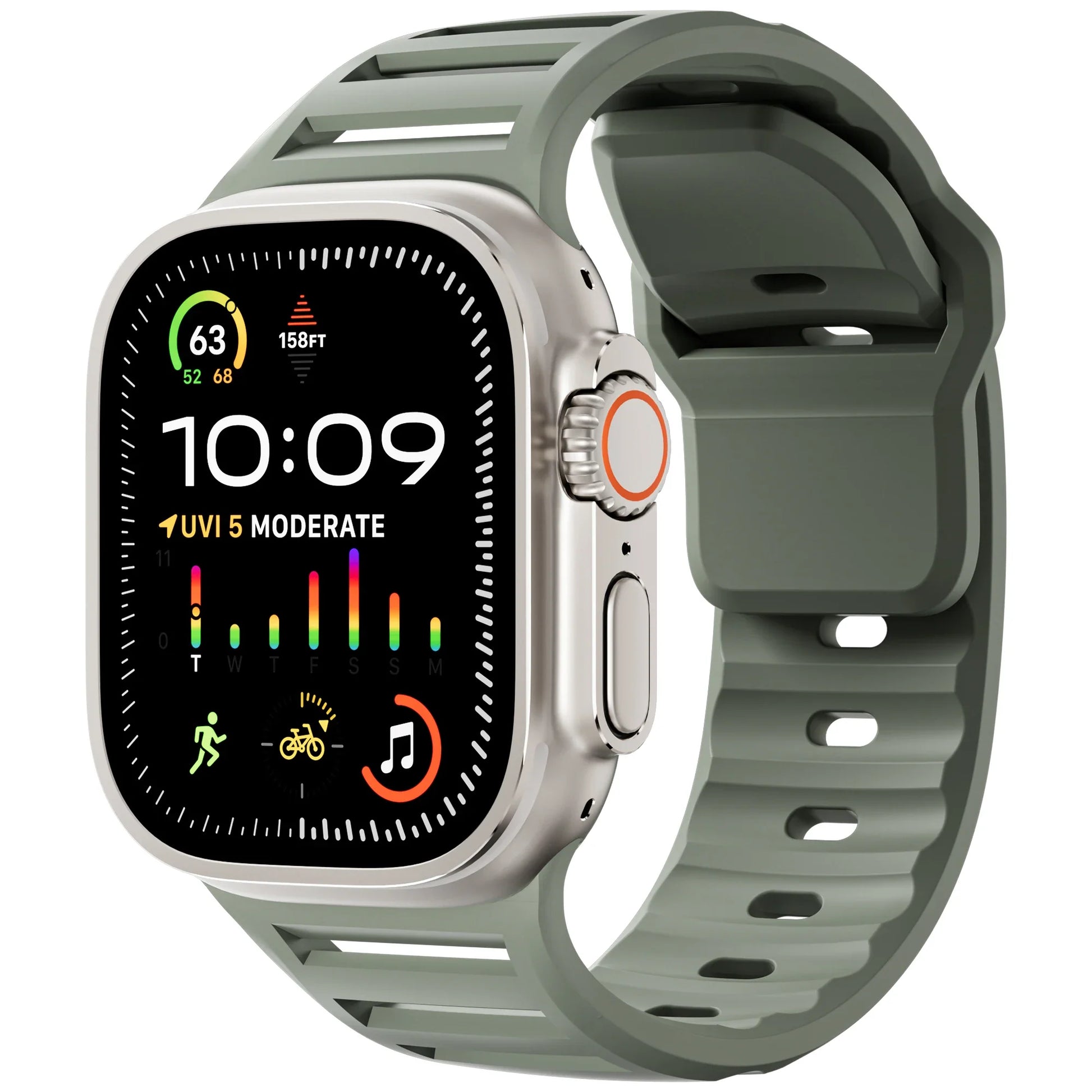 Apple Watch Sport Silicone Strap - Flexible, Waterproof Band