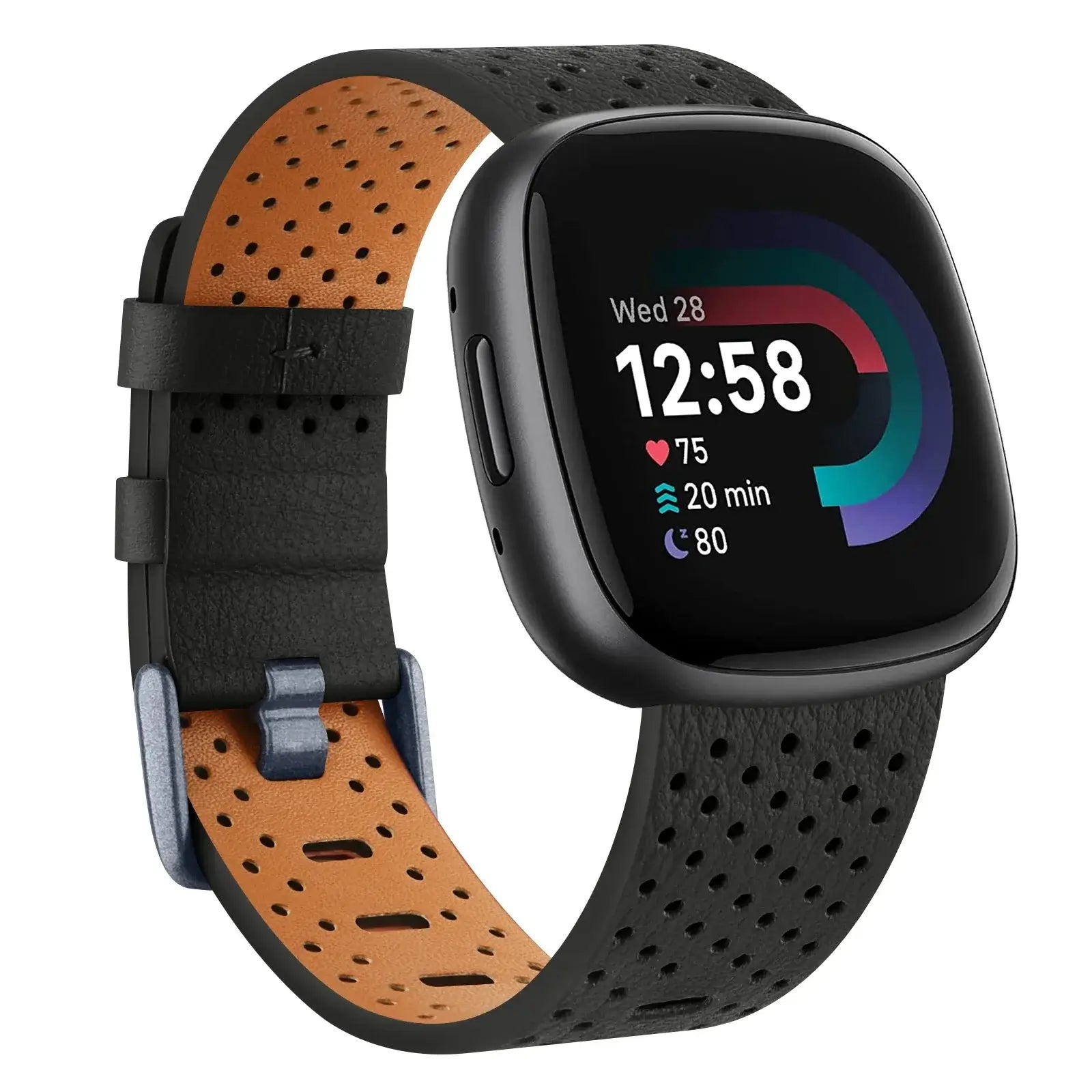 Fitbit Versa & Sense Leather Band - Stylish & Durable Design
