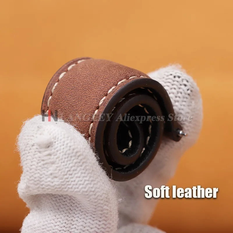 OnePlus Smartwatch Genuine Leather Band - Brown Butterfly Buckle Strap