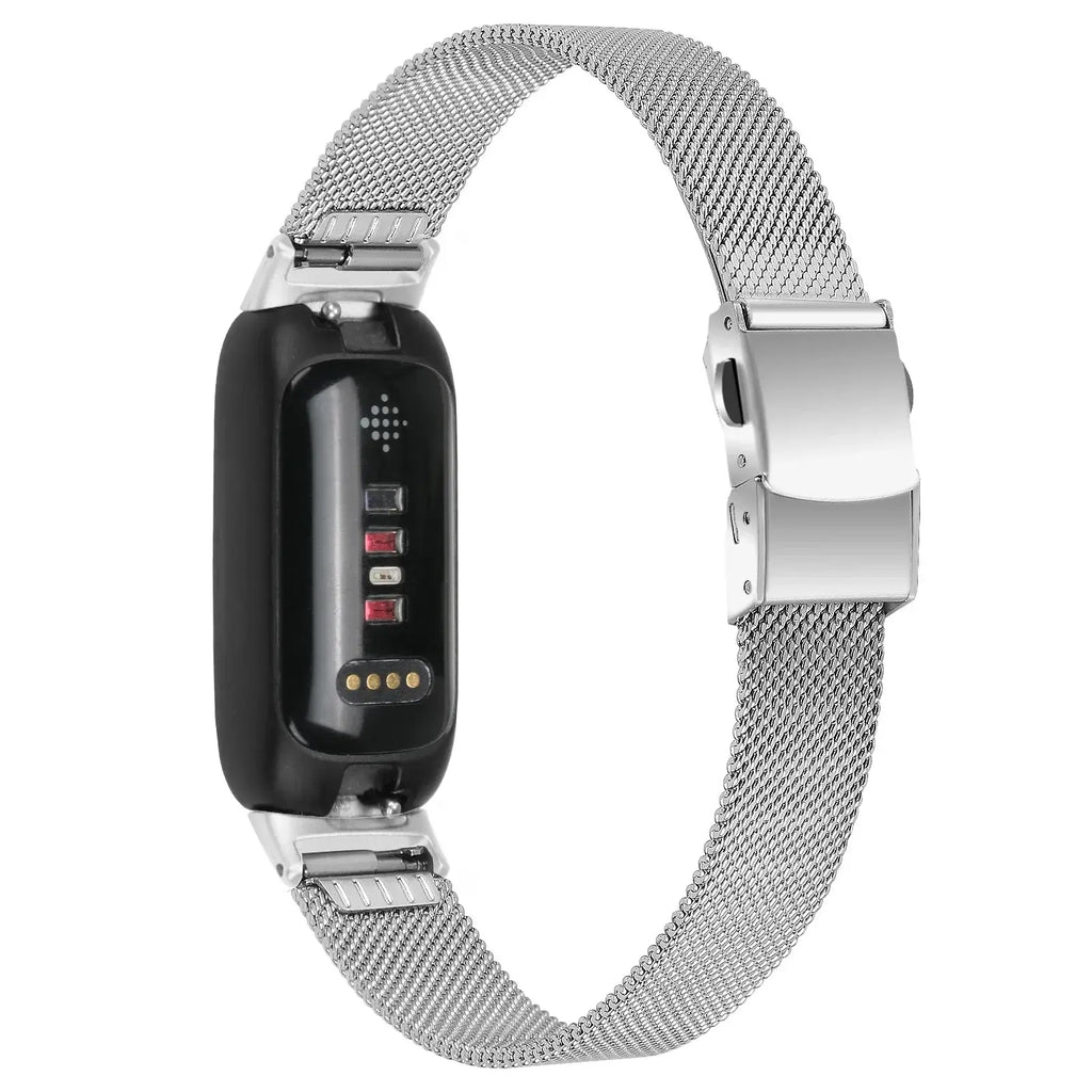 Fitbit Inspire 3 Thin Stainless Steel Band – Sleek Minimalist Metal Strap