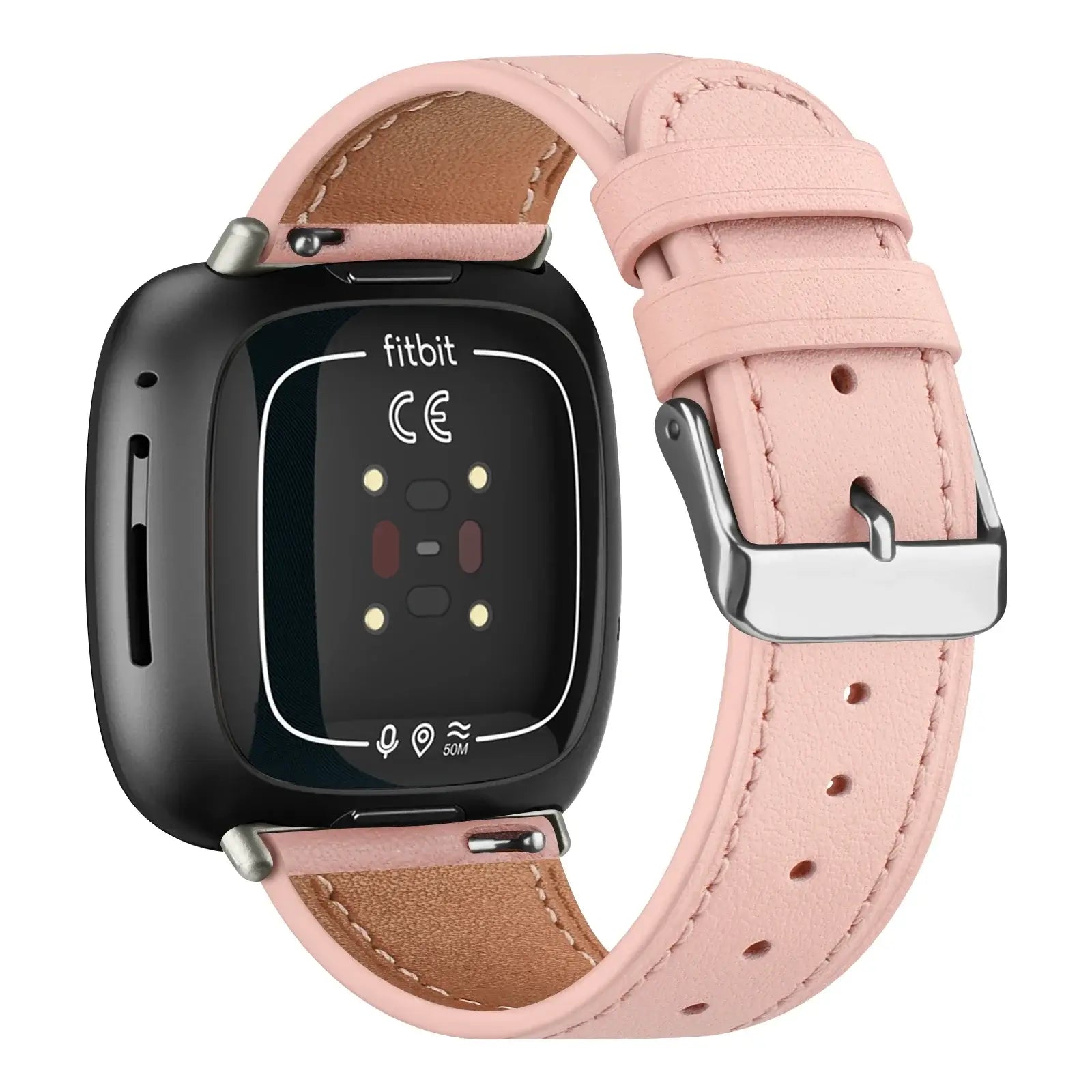 Fitbit Versa & Sense Leather Band - Stylish Durable Design