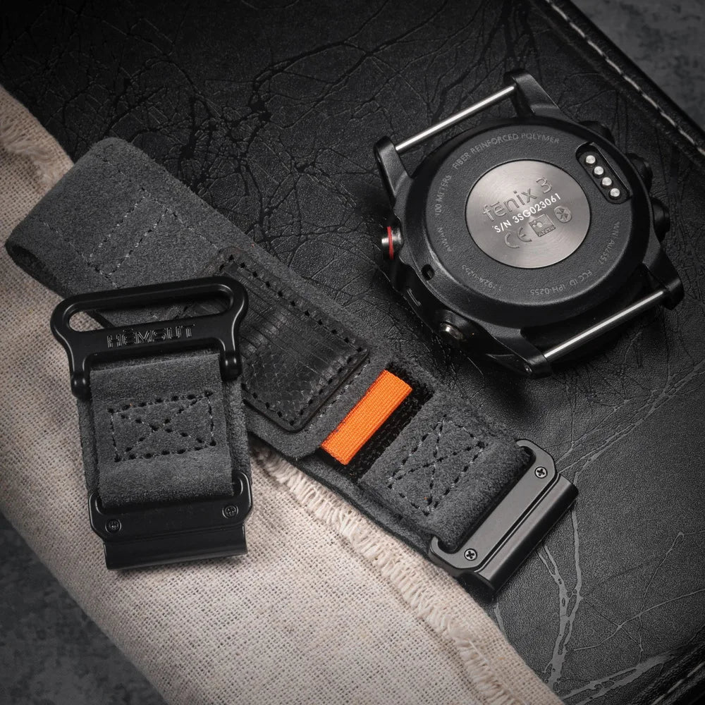 Leather Loop Velcro Garmin Straps - Quickfit