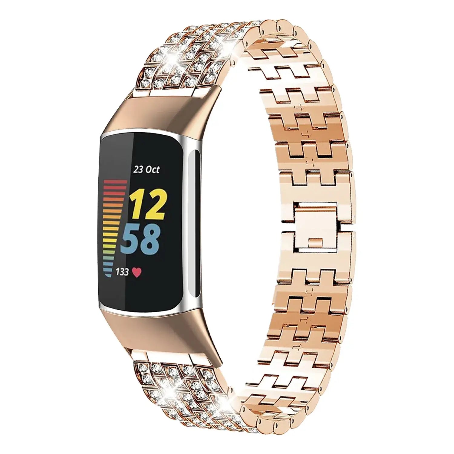 Fitbit Charge 5 6 3 4 Metal Band - Stylish Durable Strap