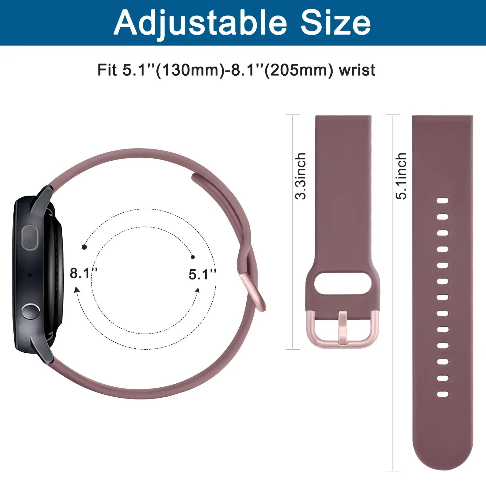Amazfit Silicone Watch Strap Replacement Band For Smartwatch