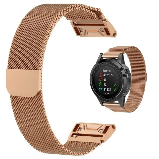 Garmin Metal Milanese Band - Magnetic, Stylish, Comfortable