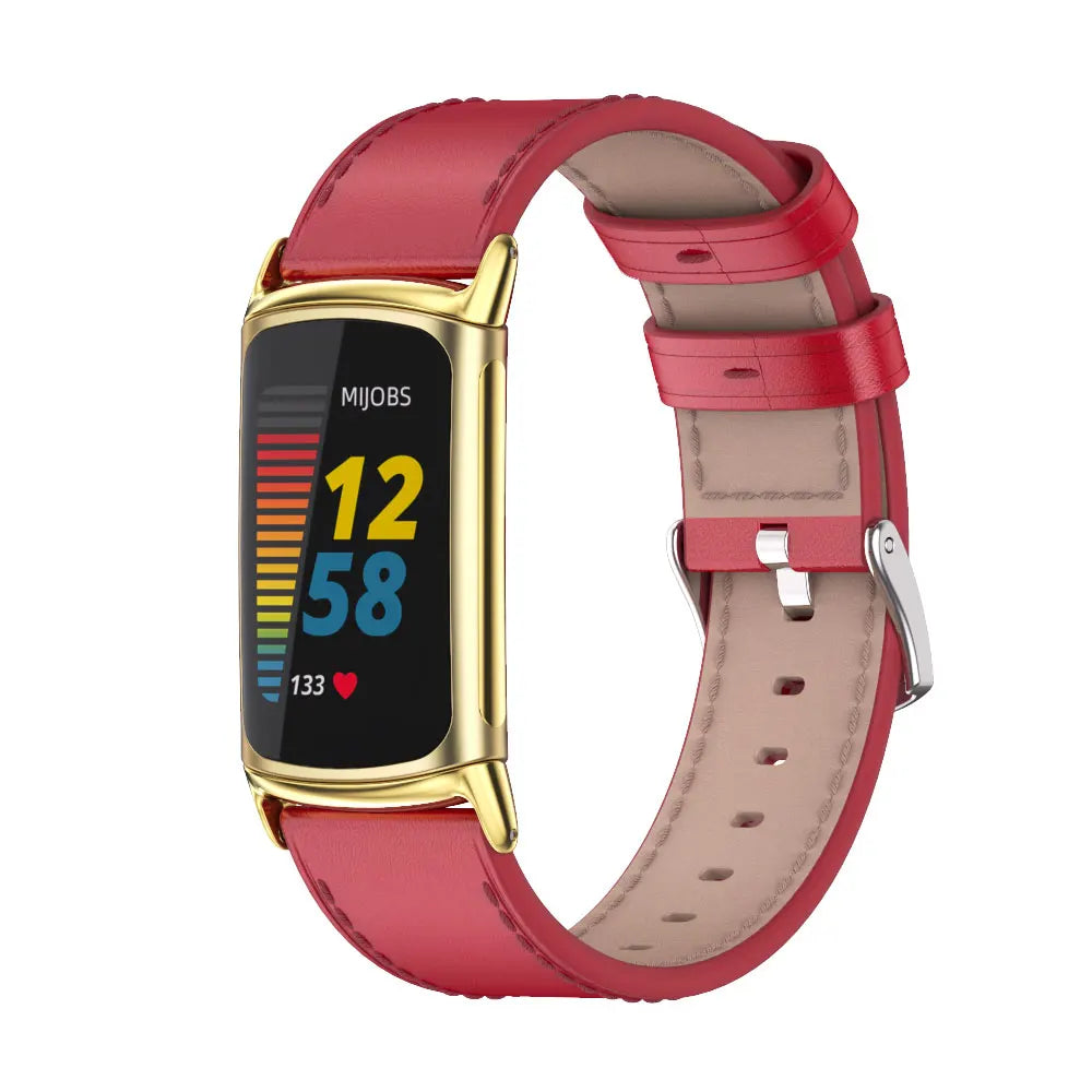 Fitbit Charge 5 6 Leather Strap - Stylish and Breathable