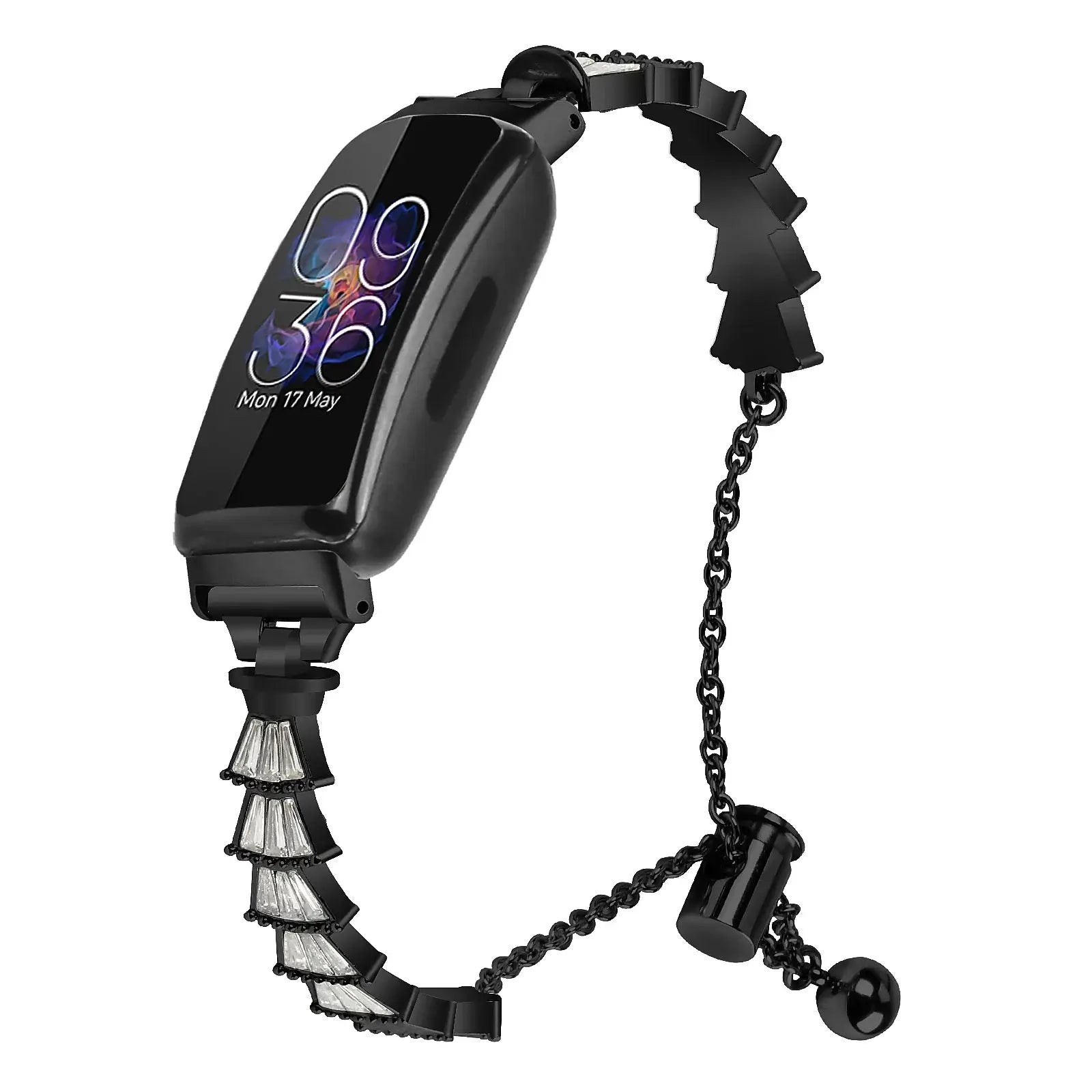 Fitbit Inspire 2, 1, HR Stainless Steel Band - Classic Metal Strap