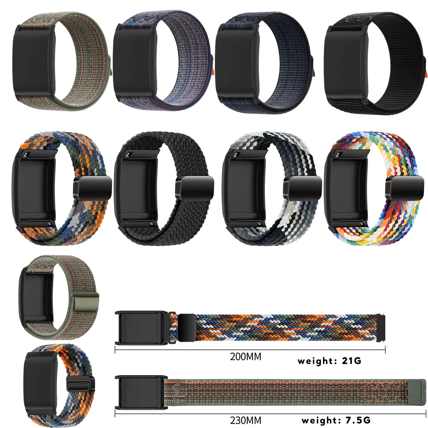 WHOOP 5.0 / 4.0 / 3.0 Nylon Band - Breathable Lightweight Woven