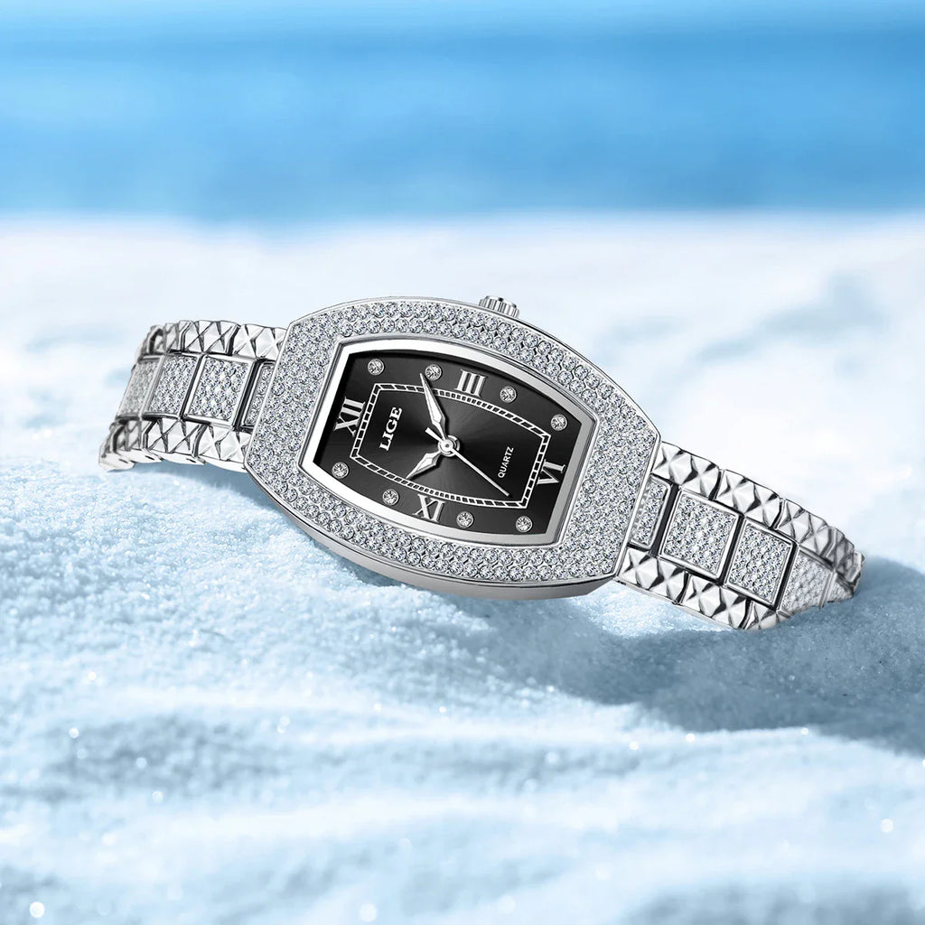 Women's Diamond Crystal Stainless Steel Dress Watch