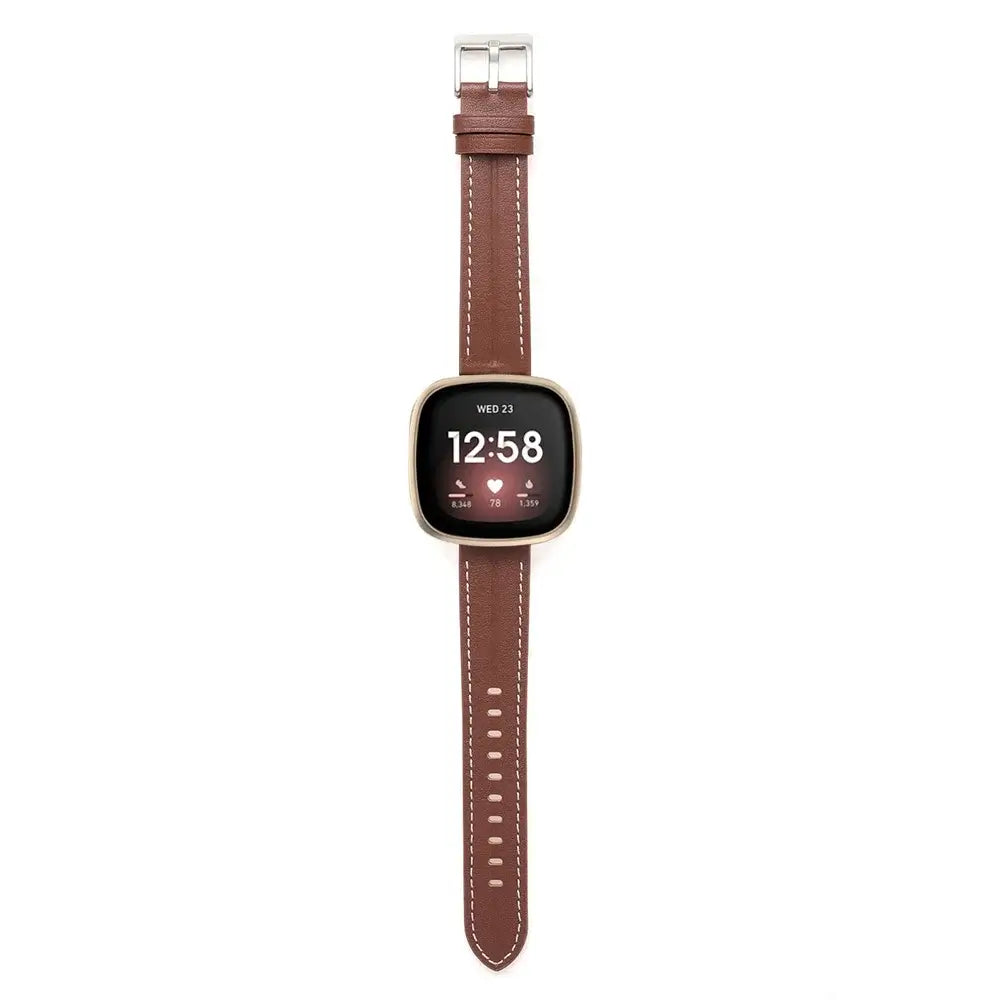 Fitbit Versa & Sense Leather Band - Premium Comfort