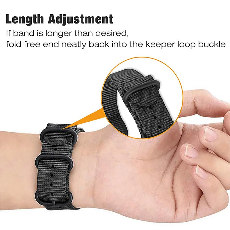 Fitbit Charge 5 6 Nylon Band Loop - Flexible Durable Strap