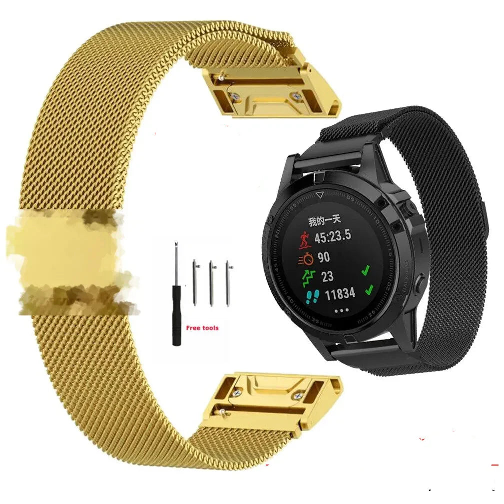 Garmin Metal Milanese Band - Magnetic, Stylish, Comfortable