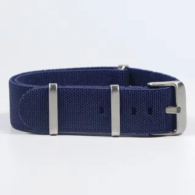 Polar Watch Band Nylon Elastic Strap Unisex Military Style Blue Red