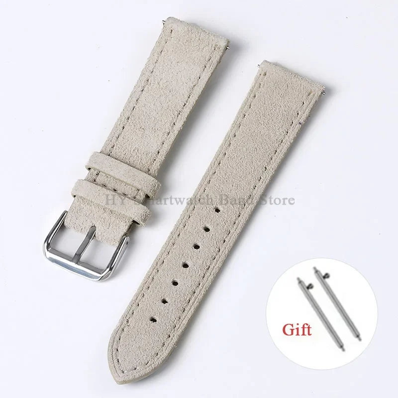 OnePlus Smartwatch Vintage Suede Leather Band Quick Release Strap
