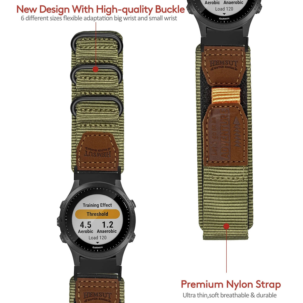 Garmin Rugged Nylon Watch Band Strap - Durable Design