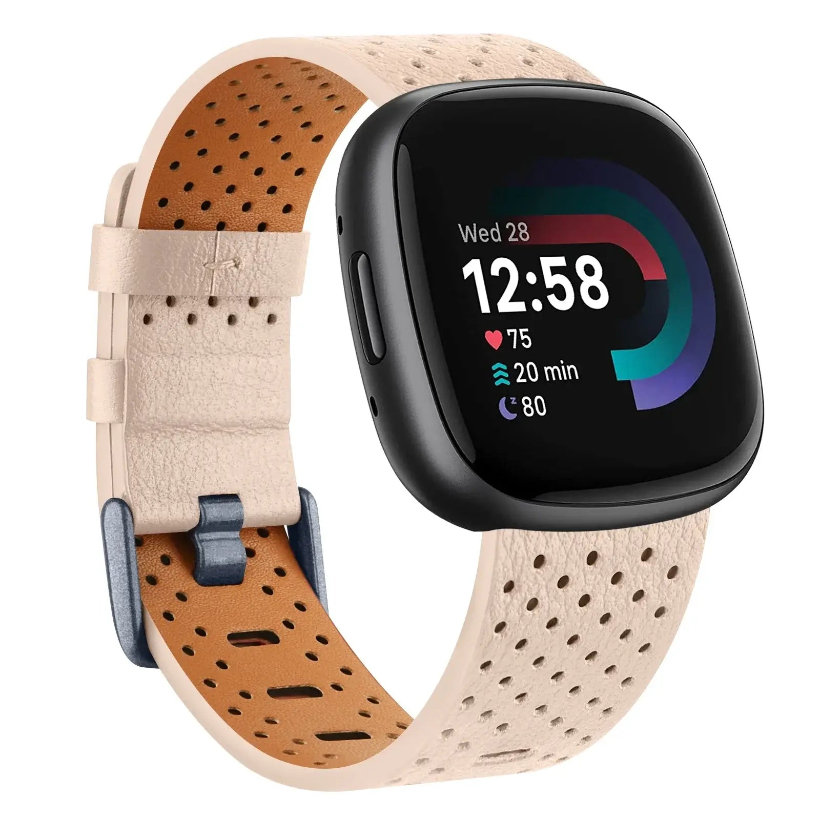 Fitbit Versa & Sense Leather Band - Stylish & Durable Design