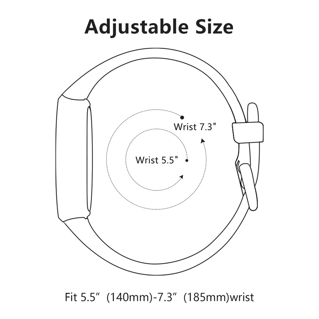 Fitbit Luxe TPU Flower Engraved Band - Soft and Comfortable