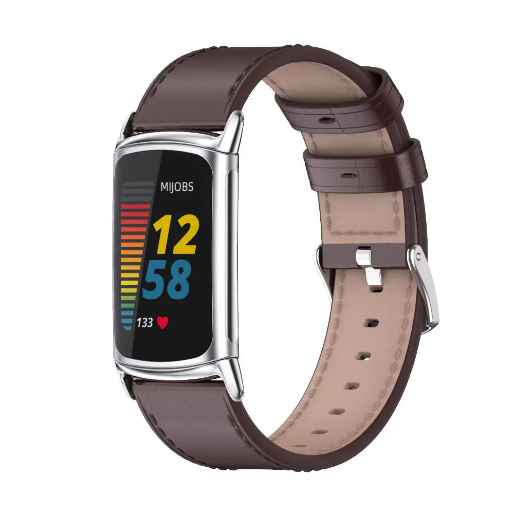 Fitbit Charge 5 6 Leather Strap - Stylish and Breathable