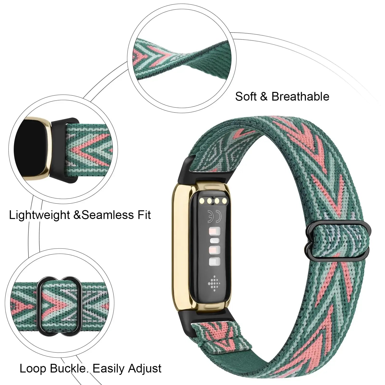 Fitbit Luxe Nylon Band - Durable, Soft, Breathable Design