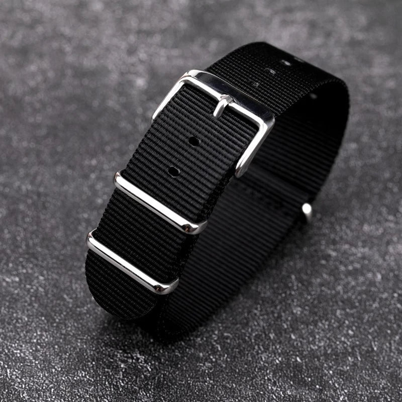Polar Nylon Watch Strap Canvas Band, Unisex, Durable Pin Buckle Wristband