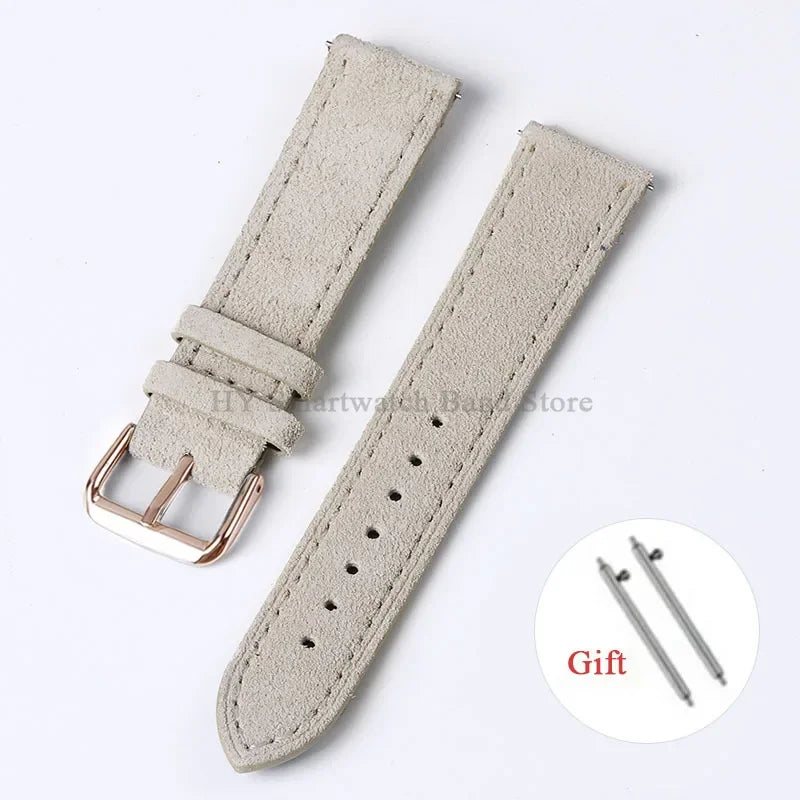 OnePlus Smartwatch Vintage Suede Leather Band Quick Release Strap