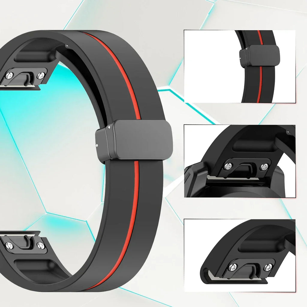 Garmin Silicone Strap - Durable, Flexible, Comfortable Fit