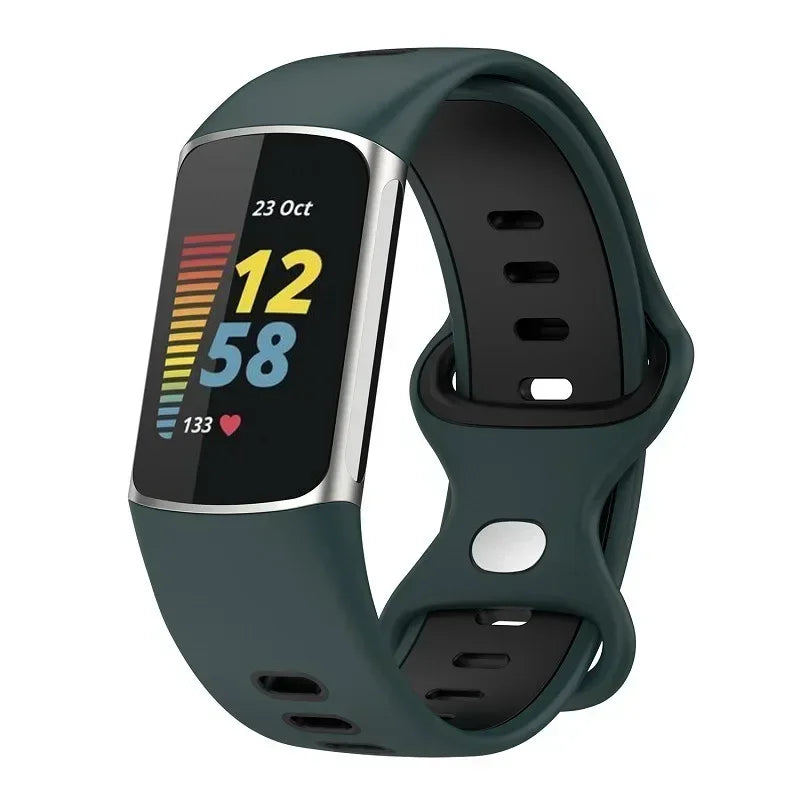 Fitbit Charge 5 6 Soft Silicone Strap - Sports Band
