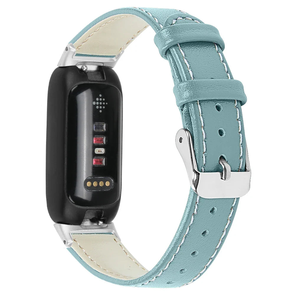 Fitbit Inspire 3 Leather Band - Stylish and Breathable Strap