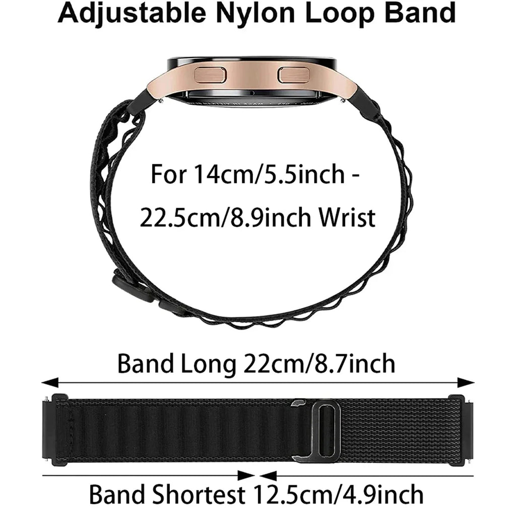 Motorola Moto Smartwatch Nylon Loop Bands - Comfortable Sport Strap