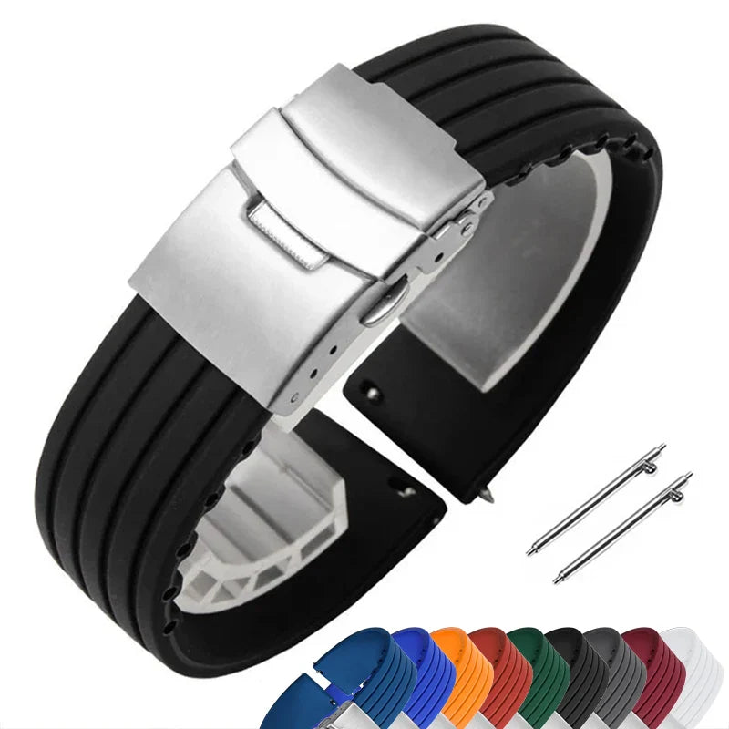 Amazfit Silicone Watch Strap with Deployment Buckle - Replacement Band