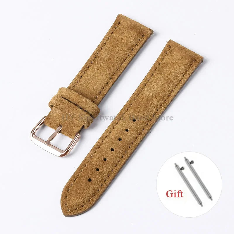 OnePlus Smartwatch Vintage Suede Leather Band Quick Release Strap