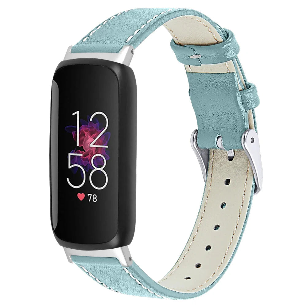 Fitbit Inspire 3 Leather Band - Stylish and Breathable Strap