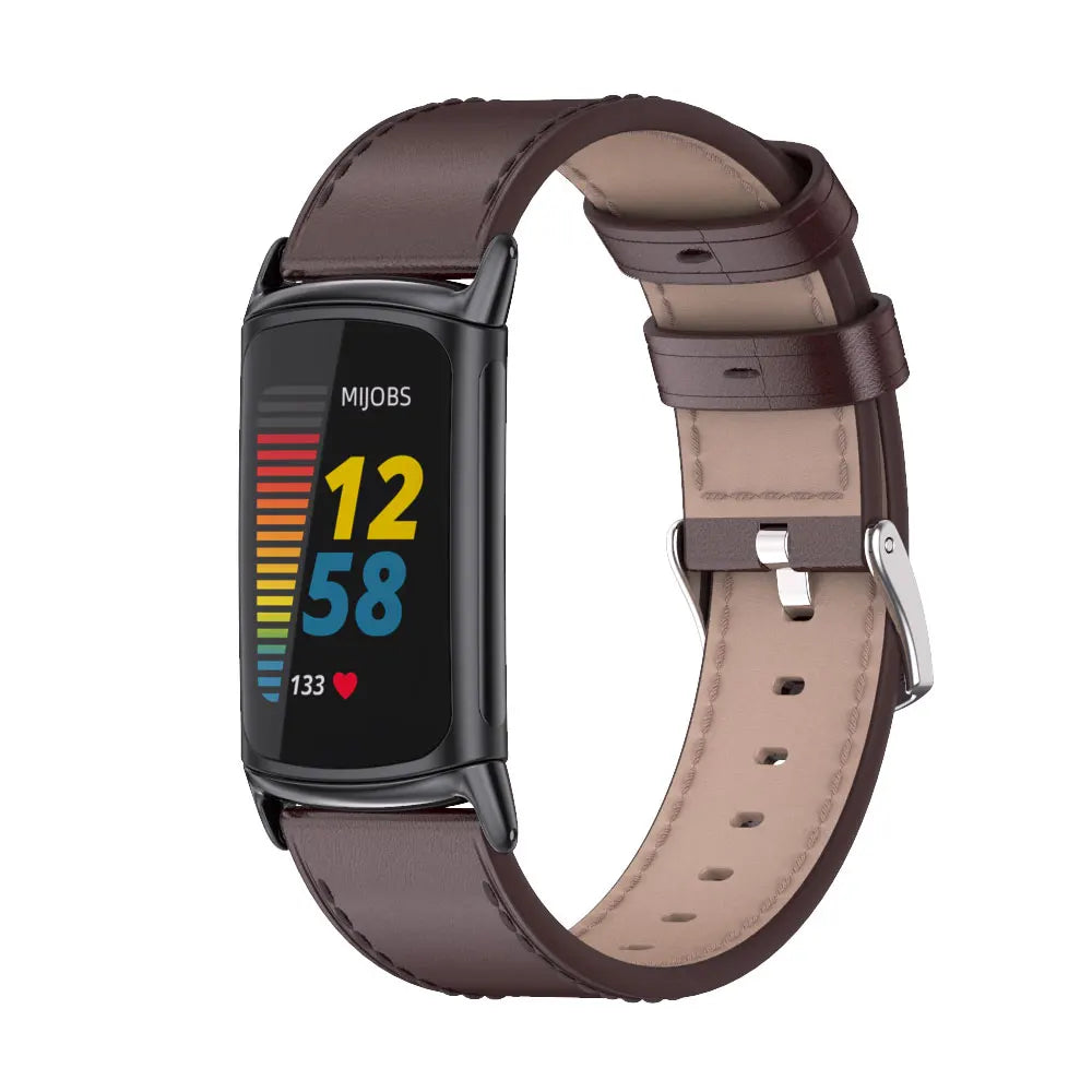 Fitbit Charge 5 6 Leather Strap - Stylish and Breathable