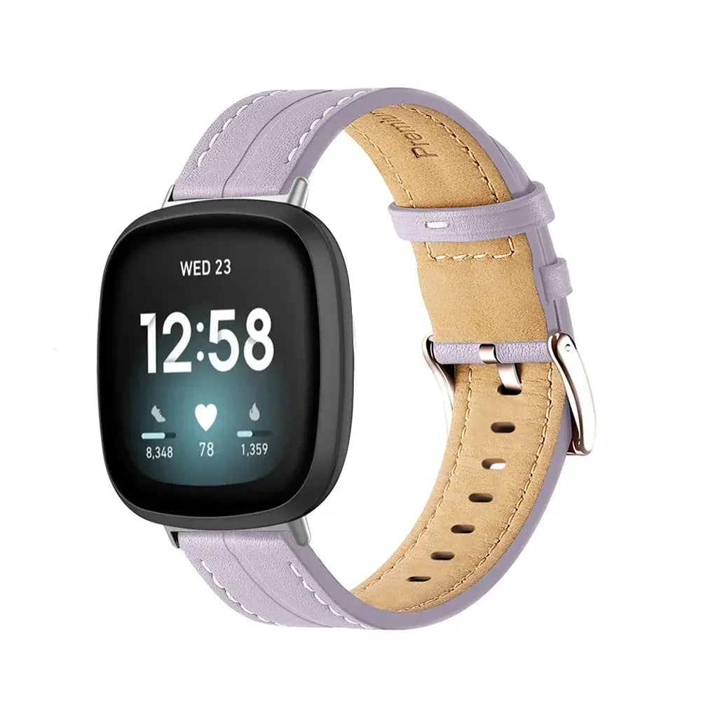 Fitbit Versa & Sense Leather Band - Premium Comfort