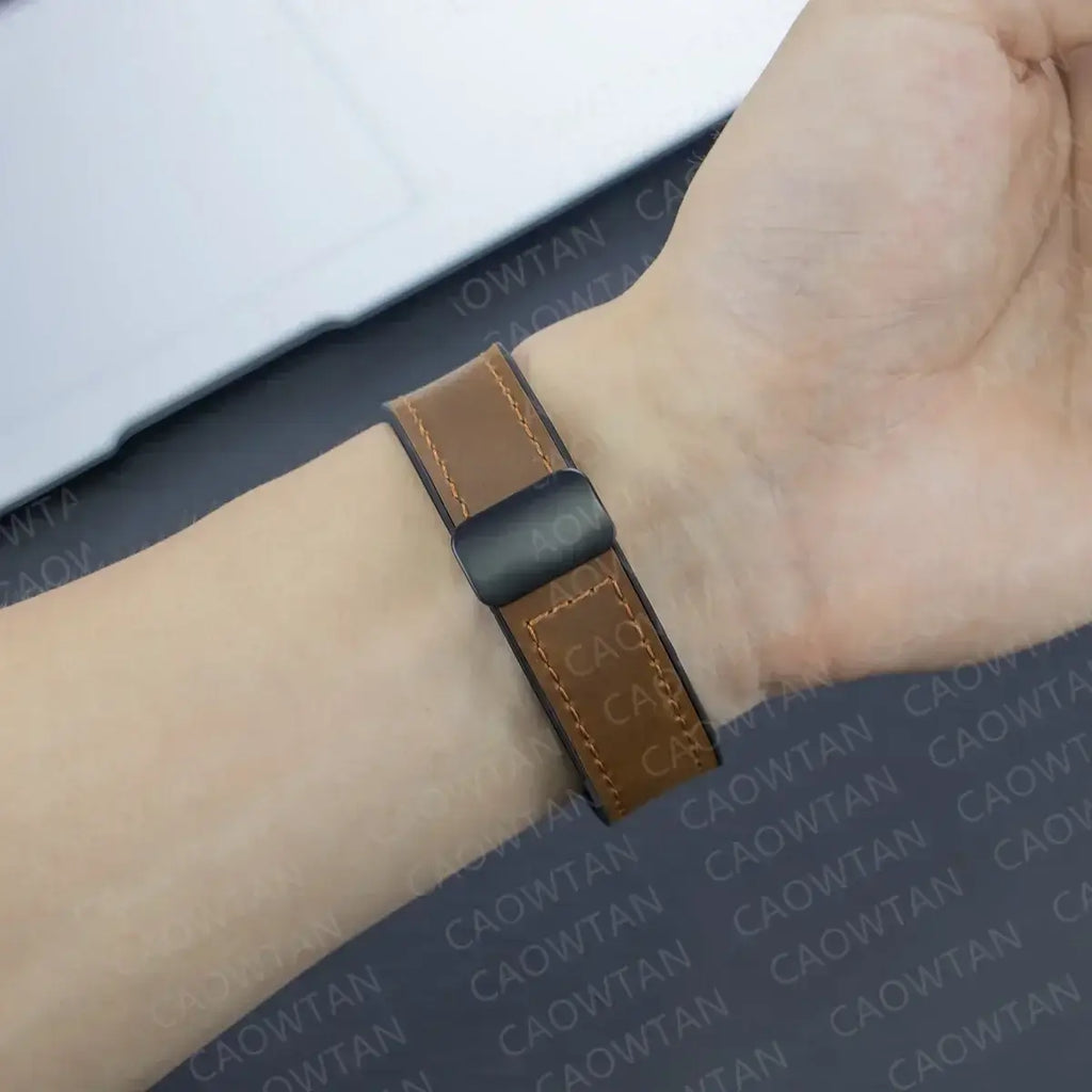 Garmin Soft Leather Band - Magnetic Buckle QuickFit Design