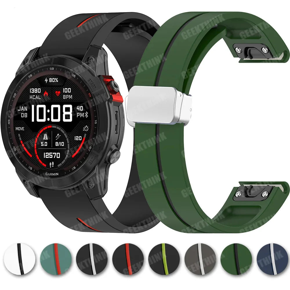 Garmin Silicone Strap - Durable, Flexible, Comfortable Fit