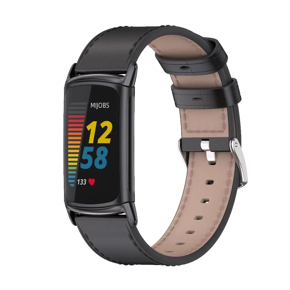 Fitbit Charge 5 6 Leather Strap - Stylish and Breathable