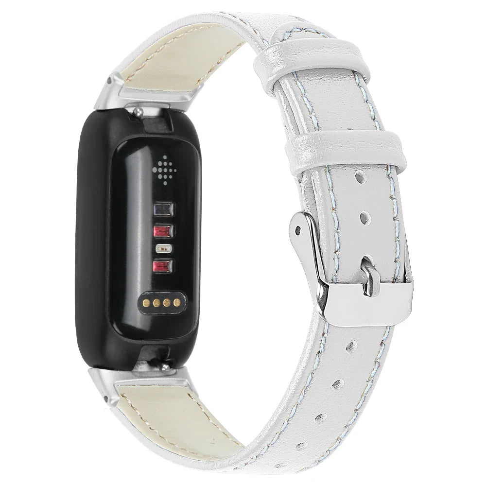 Fitbit Inspire 3 Leather Band - Stylish and Breathable Strap