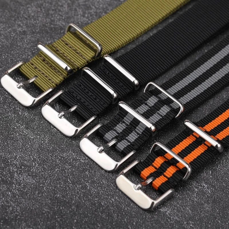 Polar Nylon Watch Strap Canvas Band, Unisex, Durable Pin Buckle Wristband
