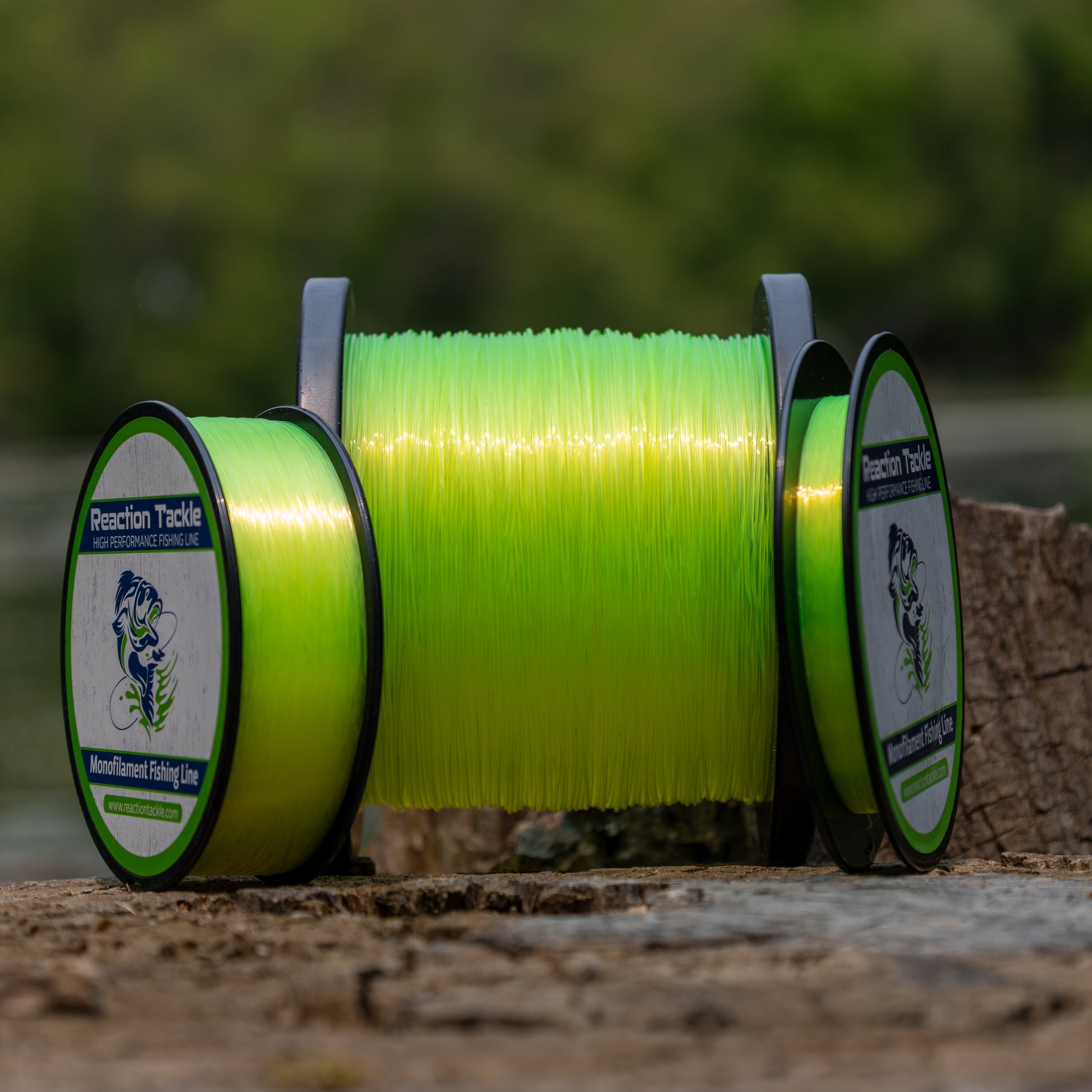 Reaction Tackle Nylon Monofilament Fishing Line - 1 Pound Jumbo Spools